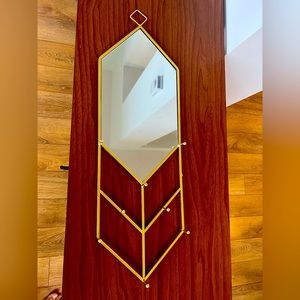 Golden Mirror Jewelry Hanger